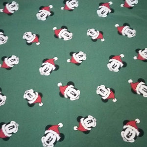 Micky Mouse Santa: Custom Handmade Baby Toddler Kid Shoes Slippers Soft Sole Cotton Knit Fabric Non-Slip Booties image 3