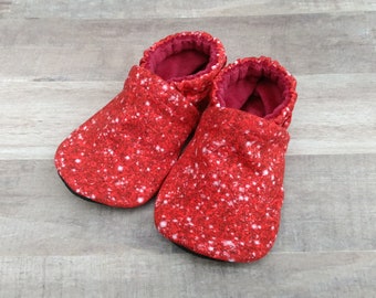 adult red glitter shoes