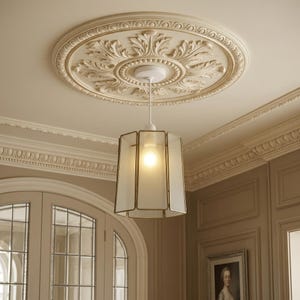 Geometric Ceiling Light Shade | 9 Inch Hexagonal Pendant Light | Silver Grey Panels Metal Frame Modern Home Lighting | Living Room Decor UK