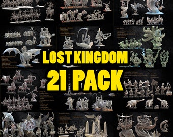 Tabletop STL Pack 6, Miniature STL Pack, DnD Miniatures, Board Games STL