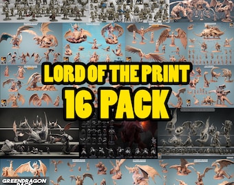 Tabletop STL Pack 5, Miniature STL Pack, DnD Miniatures, Board Games STL