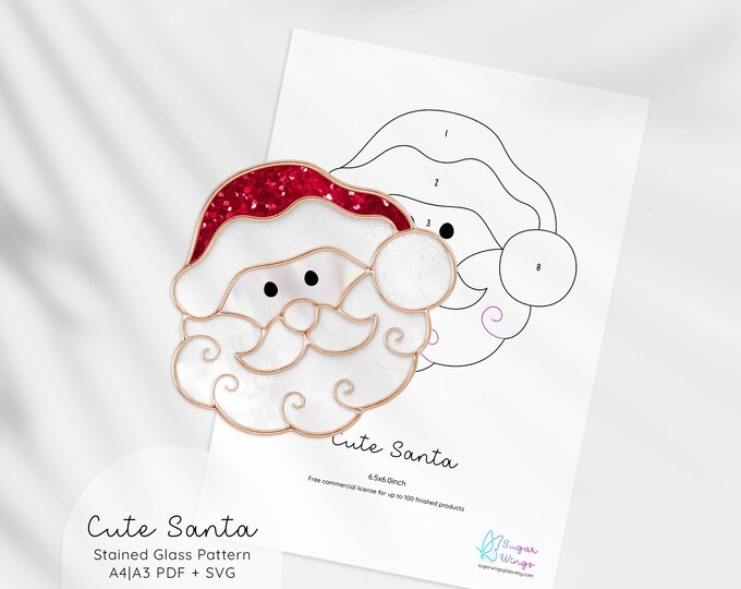 Candy Cane Stained Glass Pattern DIY Stained Glass Christmas Home