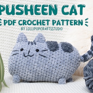 Pusheen Cat PDF Crochet Pattern - Amigurumi Tutorial for Adorable Plush Toy