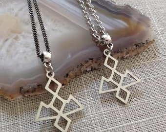 Collier à pendentif grotte hibou Twin Peaks - bronze à canon ou chaîne en argent