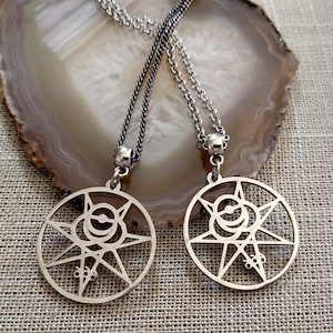 Colar com 666 Sigilos: Marca da Besta, Joia Oculta, Presente de Aleister Crowley