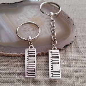Piano Keys Keychain, Keyboard BackPack or Purse Charm, Zipper Pull
