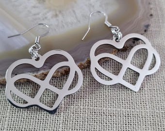 Polyamory Earrings, Dangle Drop Earrings, Stainless Steel Earwires and Charms