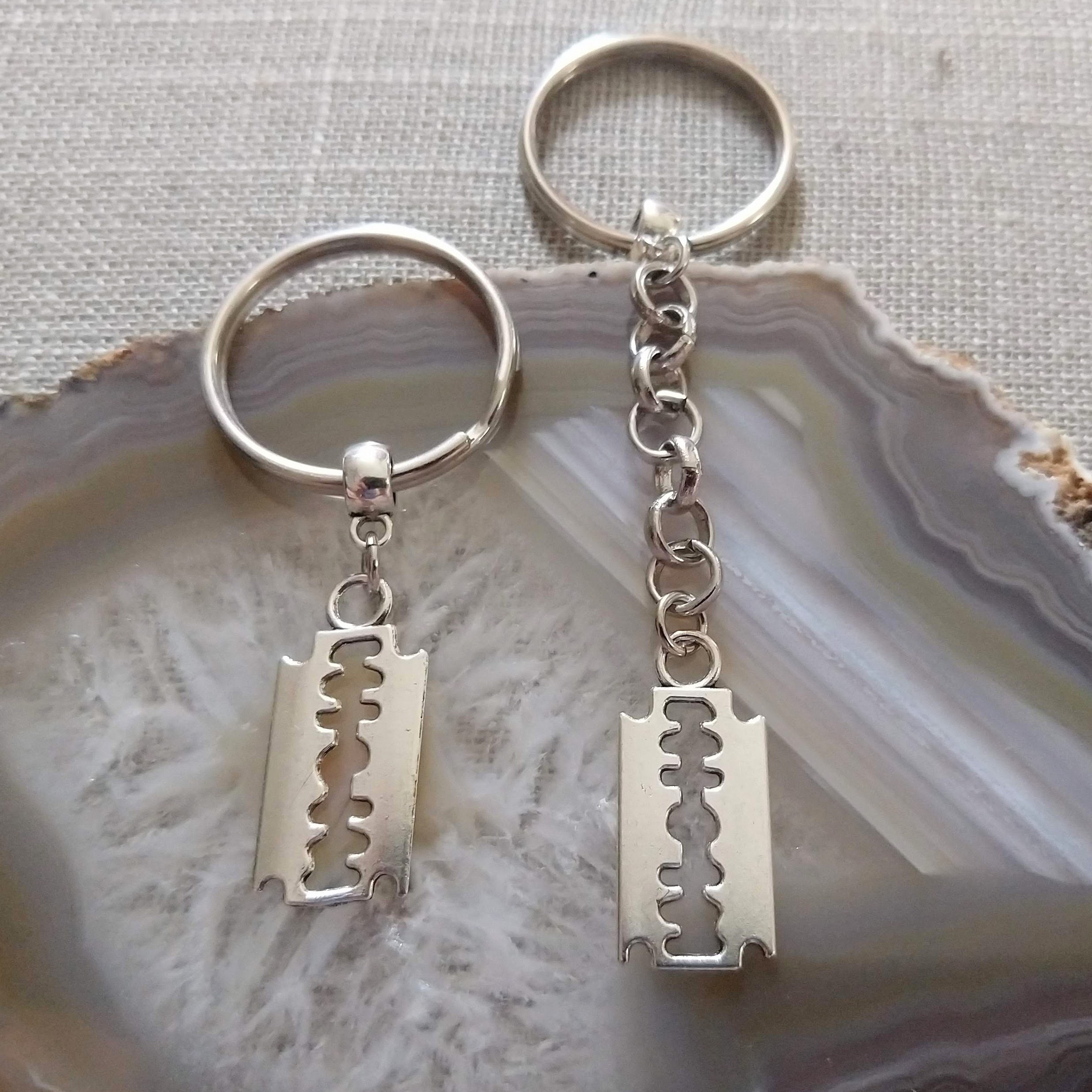 Purse Razorblade Razorblade Keychain or Zipper Pull, Backpack Bag or Purse Charm - Etsy