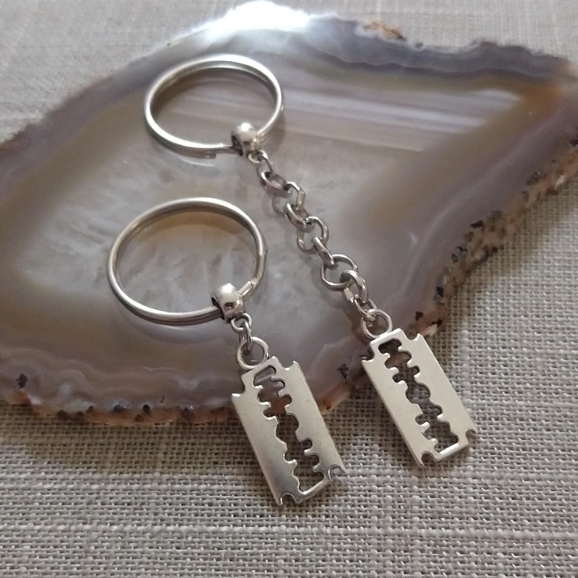 Purse Razorblade Razorblade Keychain or Zipper Pull, Backpack Bag or Purse Charm - Etsy