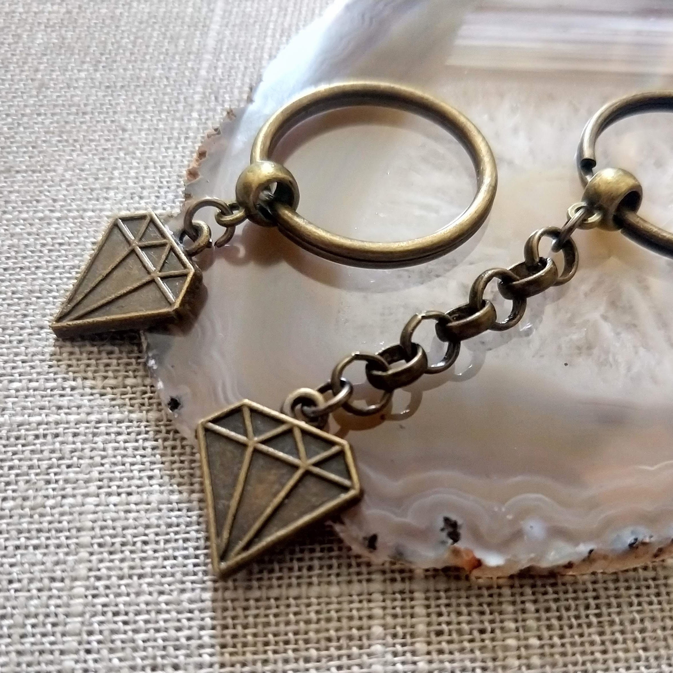 Real diamond best sale keychain