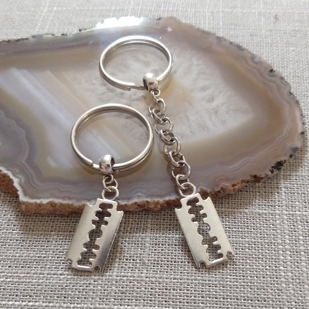 Purse Razorblade Razorblade Keychain or Zipper Pull, Backpack Bag or Purse Charm - Etsy ...