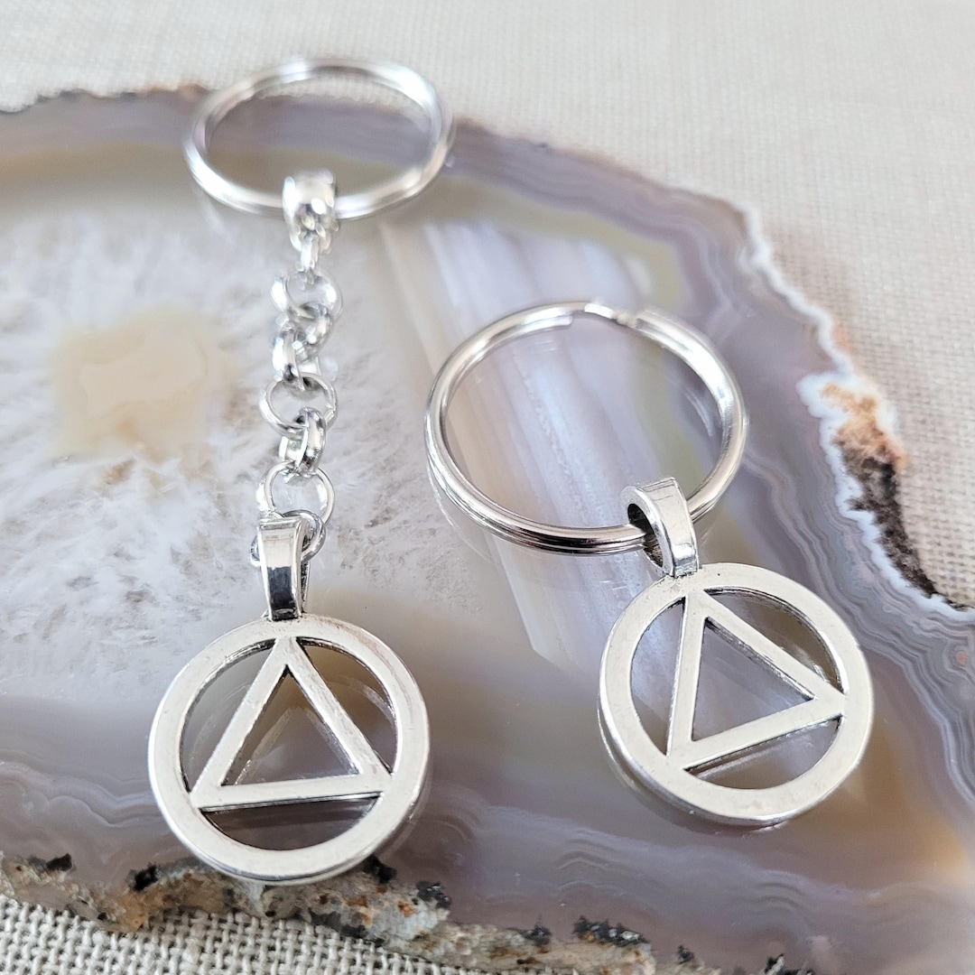 Aa Keychains AA Keychain,alcoholics Anonymous Backpack Key Ring, or Purse Charm ...