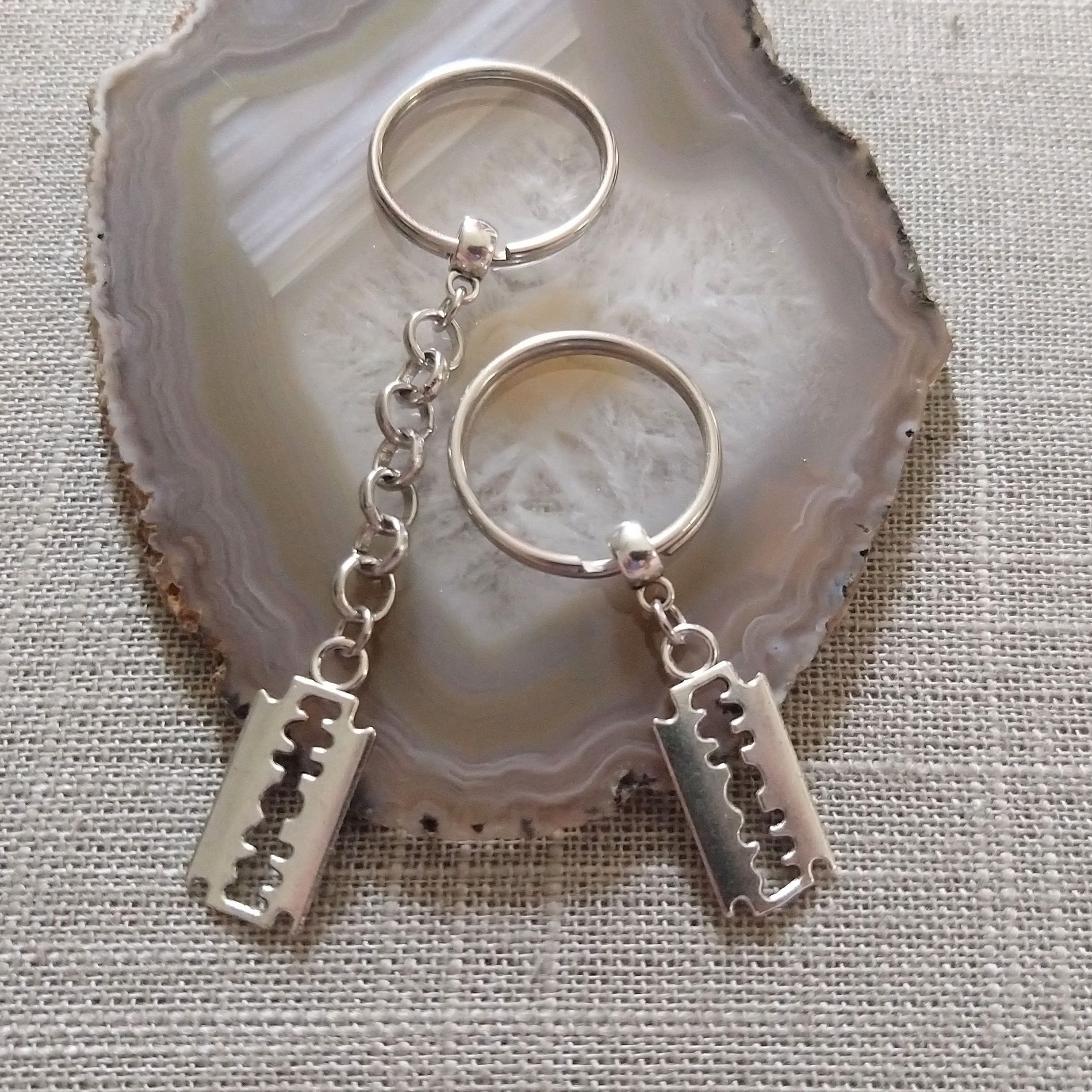 Purse Razorblade Razorblade Keychain or Zipper Pull, Backpack Bag or Purse Charm - Etsy