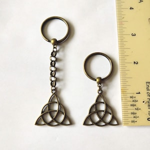 Celtic Knot Key Chain Bronze Triquetra Trinity Knot Gaelic - Etsy