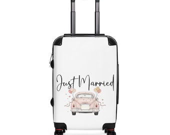 Maleta de coche clásico para recién casados | Equipaje para la luna de miel