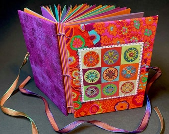 Orange and Purple Paper Quilt Journal