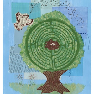 She’s Nurturing a Dream, collage de labyrinthe
