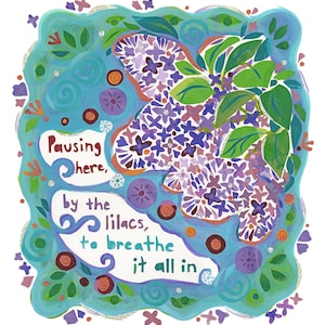 Pause by the lilas, impression ou carte