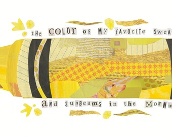 Yellow Crayon print or card