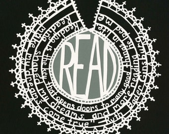 Ruth Bader Ginsburg tribute, Cut paper collar with reading quote