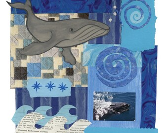 Whale Paper Quilt, collage