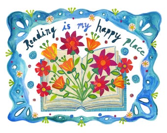 Reading Is My Happy Place, Print or Card