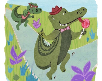 Alligator brothers, collage