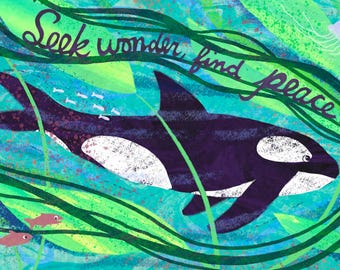 Seek Wonder Find Peace, Print or card