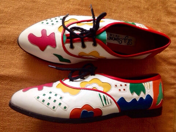 Cool & Colorful Vintage 80's  L.J.Simone Loafers … - image 2