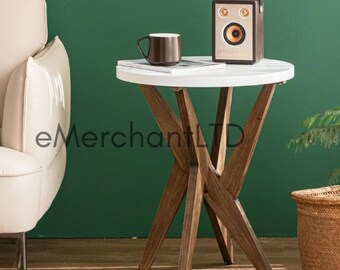 Petite table d'appoint ronde ~ Table basse moderne en bois | Table de bout | Table basse