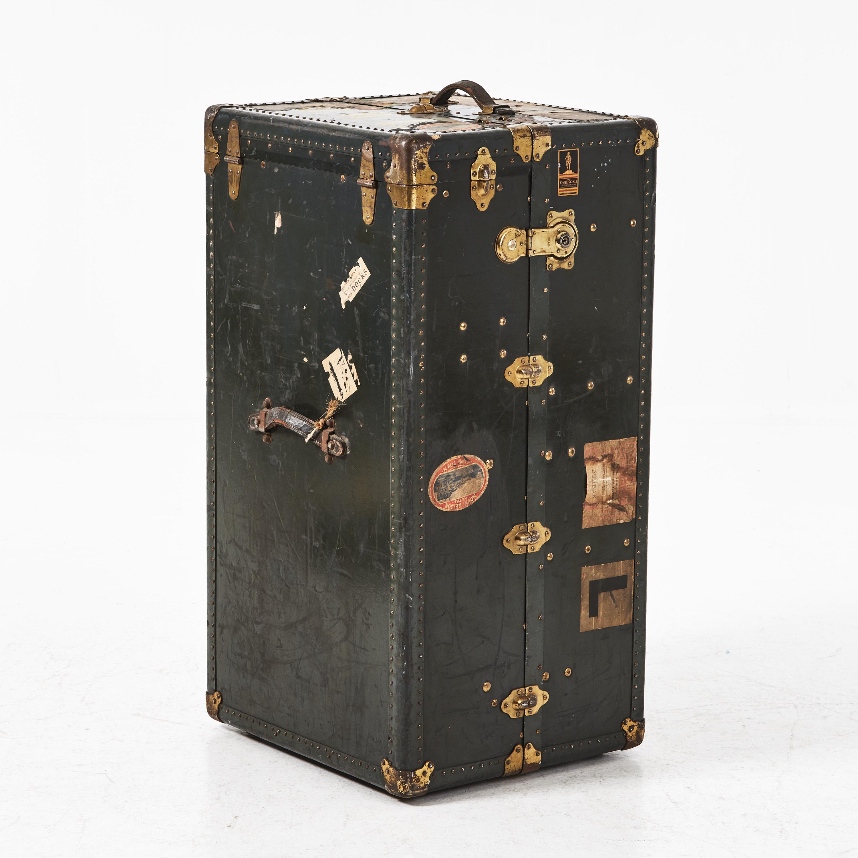 1930s Oshkosh Fitted Wardrobe Steamer Trunk | Chairish 