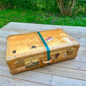 Beautiful vintage leather suitcase
