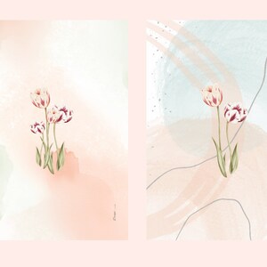 FLOWERS LIFE Candid Tulips Watercolour. Tulips clipart. Premade clipart. Watercolour clipart. Fine art clipart. Floral clipart zdjęcie 2