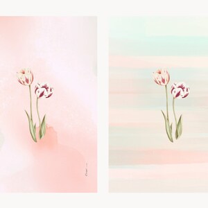 FLOWERS LIFE Candid Tulips Watercolour. Tulips clipart. Premade clipart. Watercolour clipart. Fine art clipart. Floral clipart zdjęcie 4