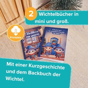 2 gnome books miniature and large | gnome | baking book for gnomes | gnome door