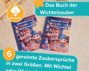 Magisches Buch der Wichtelzauber Miniatur und groß | Wichteltür Zubehör | Weihnachtswichtel für Kinder