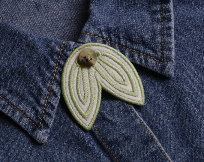 Embroidered Petal Button Hook, Button-down Accessory - Etsy