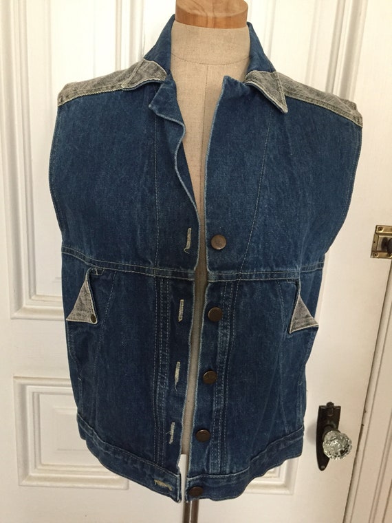 Vintage 80s denim vest - Gem