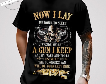 Men's Summer Leisure Sports Hoodie, 3D Printed Skull Head Double Gun Letter Pattern Sweatshirt, Men's Round Neck Top Short Sleeve T-shirt