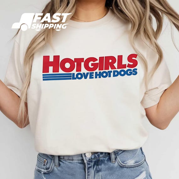 Hot Girls Love Hot Dogs Unisex T-shirt, Hot Dog Lover Shirt, Independence Day Tee Hoodie, Funny 4th July Sweatshirt