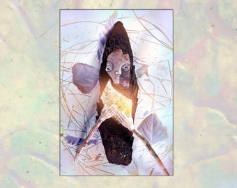 Painted Rock Post Card - Precious Glow - Standard Size 6" X 4" - Soft Touch Laminated - Small Art Print