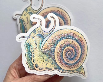 Snail Sticker - Garden Creature - Fantasy Illustration Artwork