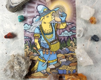 Rock Hound Post Card - Standard Size 6" X 4" - Soft Touch Laminated - Small Art Print