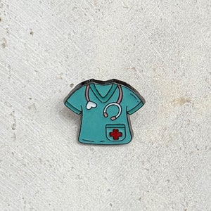 Nurse, Doctor Shirt Enamel Pin, Medical Staff Pin Badge, Nursing Pin, Health Care Pin, Gift for Her Him