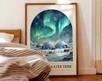 ATLA Southern Water Tribe Art Print: Avatar-Inspired Fantasy Wall Decor Illustration from Last Airbender