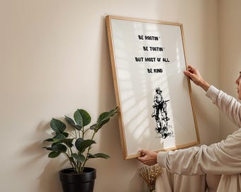 Cowboy Quote Art Print, Minimalist Western Decor (Digital Print)