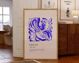 Dream Wall Art , Dream Poster , Motivation Wall Art , Abstract Wall Art , Abstract Poster , Digital Download , Digital Print