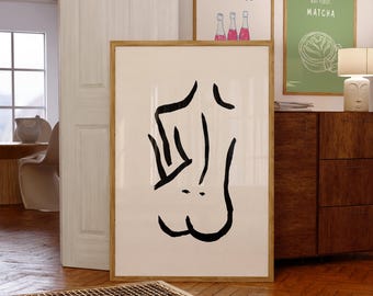 Linea artistica del corpo femminile, stampa di linee femminili, poster minimalista, linea artistica femminile, stampa del corpo femminile, poster di donne, arte murale alla moda, stampa digitale