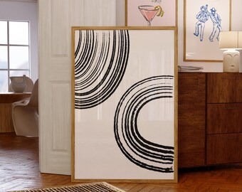 Abstract Line Print, Bohemian Print, Minimalist Lines Art, Minimal Art Poster, Line Art Print, Neutral Abstract Poster, Boho Home Decor