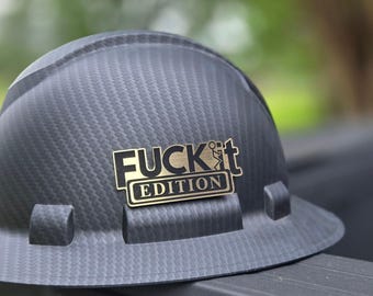 hardhat edition sticker custom acrylic engraved hardhat decal lunch box emblem for cooler